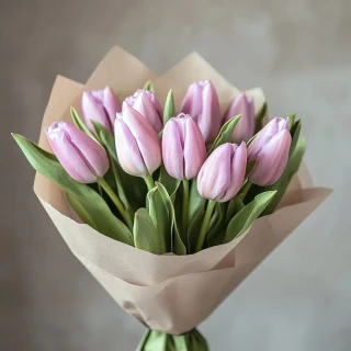 Букет Фиолетовые тюльпаны